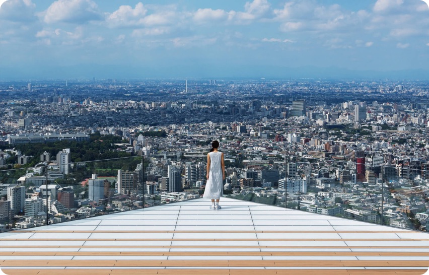 SHIBUYA SKYの展望風景